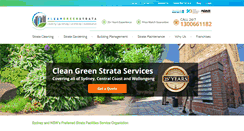 Desktop Screenshot of cleangreenstrata.com.au