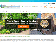 Tablet Screenshot of cleangreenstrata.com.au